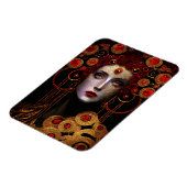 Klimt Geïnspireerde koningin Goddess Magneet (Linkerzijde)