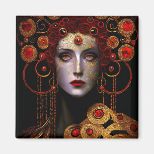 Klimt Geïnspireerde koningin Goddess Magneet