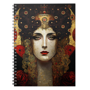 Klimt Geïnspireerde koningin Goddess Notitieboek