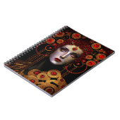 Klimt Geïnspireerde koningin Goddess Notitieboek (Linkerzijde)