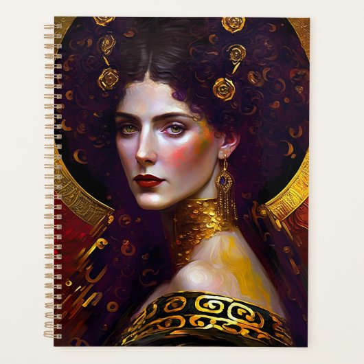 Klimt Geïnspireerde koningin Goddess Planner (Voorkant)