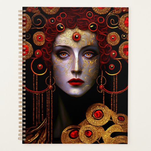 Klimt Geïnspireerde koningin Goddess Planner (Voorkant)