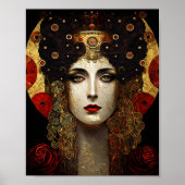 Klimt Geïnspireerde koningin Goddess Poster (Voorkant)