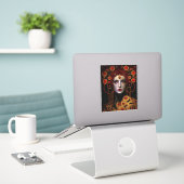 Klimt Geïnspireerde koningin Goddess Sticker (Laptop op bureau)