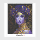 Klimt Geïnspireerde Koningin Goddess Sticker (Vel)