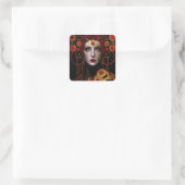 Klimt Geïnspireerde koningin Goddess Vierkante Sticker (Tas)