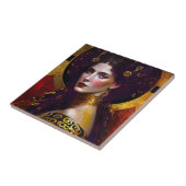 Klimt Geïnspireerde koningin godin-keramische Tege Tegeltje (Zijkant)