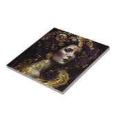 Klimt Geïnspireerde koningin godin-keramische Tege Tegeltje (Zijkant)