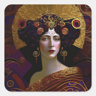 Klimt Geïnspireerde Sticker op het Klimt Queen God