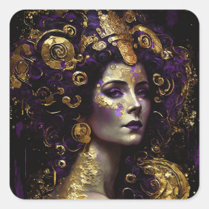 Klimt Geïnspireerde Sticker op het Klimt Queen God