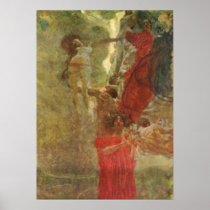 Klimt - Geschilderd compositieontwerp voor Geneesk Poster