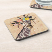 Klimt Giraffe | Bodemteelt Bier Onderzetter (Linkerzijde)