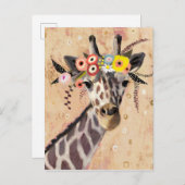 Klimt Giraffe | Bodemteelt Briefkaart (Voorkant / Achterkant)