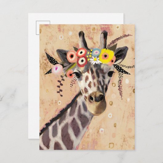 Klimt Giraffe | Bodemteelt Briefkaart (Voorkant / Achterkant)