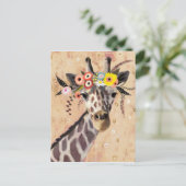 Klimt Giraffe | Bodemteelt Briefkaart (Staand voorkant)