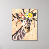 Klimt Giraffe | Bodemteelt Canvas Afdruk (Voorkant)