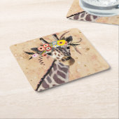 Klimt Giraffe | Bodemteelt Kartonnen Onderzetters (Schuin)