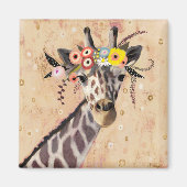 Klimt Giraffe | Bodemteelt Magneet (Voorkant)