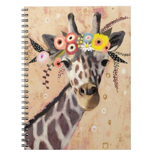 Klimt Giraffe | Bodemteelt Notitieboek (Voorkant)