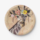 Klimt Giraffe | Bodemteelt Papieren Bordje (Voorkant)