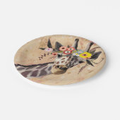 Klimt Giraffe | Bodemteelt Papieren Bordje (Gekanteld)