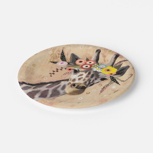 Klimt Giraffe | Bodemteelt Papieren Bordje (Gekanteld)