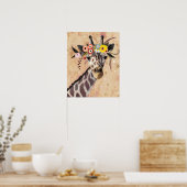 Klimt Giraffe | Bodemteelt Poster (Keuken)