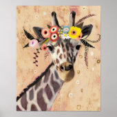 Klimt Giraffe | Bodemteelt Poster (Voorkant)