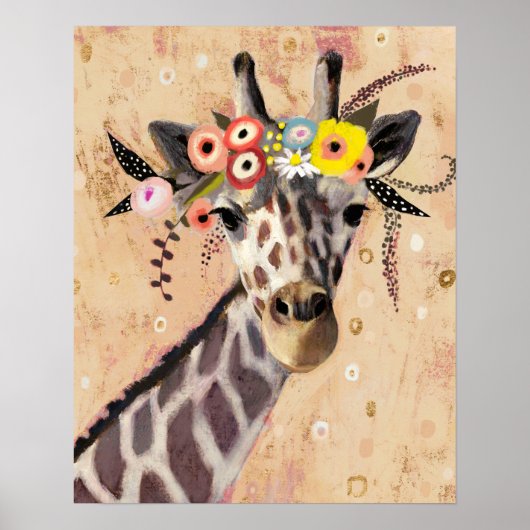 Klimt Giraffe | Bodemteelt Poster (Voorkant)