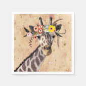 Klimt Giraffe | Bodemteelt Servet (Voorkant)
