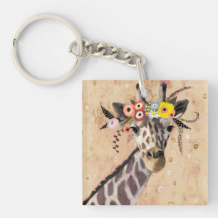 Klimt Giraffe   Bodemteelt Sleutelhanger