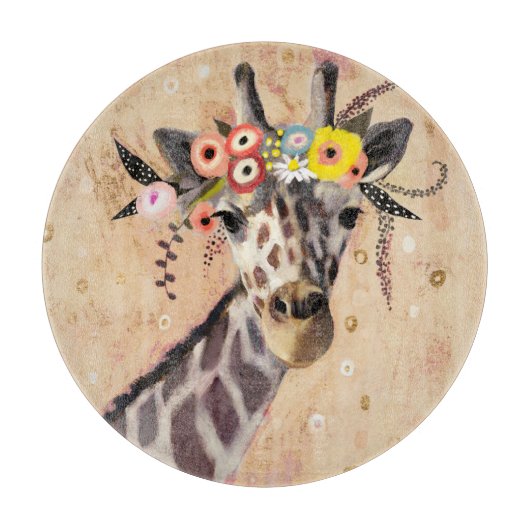 Klimt Giraffe | Bodemteelt Snijplank (Voorkant)