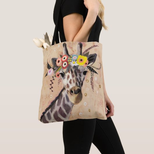 Klimt Giraffe | Bodemteelt Tote Bag (Dichtbij)