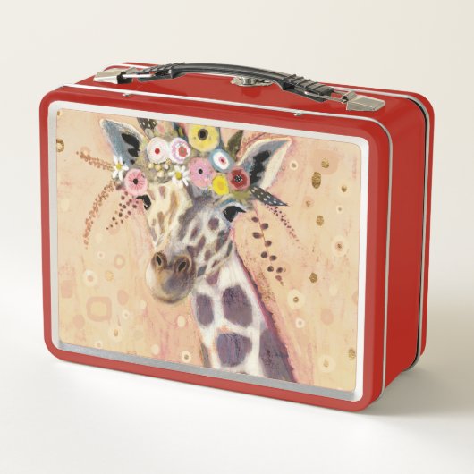 Klimt Giraffe | In bloemen toegevoegd (Achterkant)