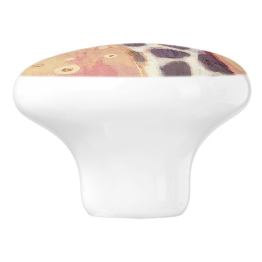 Klimt Giraffe | In bloemen toegevoegd Keramische Knop (Zijkant)