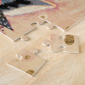 Klimt Giraffe | In bloemen toegevoegd Legpuzzel (Zijkant)