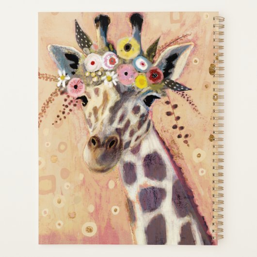Klimt Giraffe | In bloemen toegevoegd Planner (Achterkant)