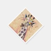 Klimt Giraffe | In bloemen toegevoegd Servet (Hoek)
