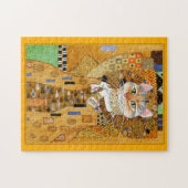 Klimt Gold Cat spoof puzzel Legpuzzel (Horizontaal)