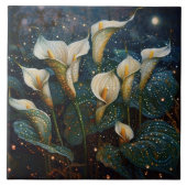 Klimt Golden Calla Lilies Symbolisme Art Nouveau C Tegeltje (Voorkant)