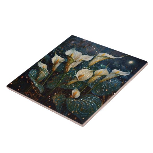 Klimt Golden Calla Lilies Symbolisme Art Nouveau C Tegeltje (Zijkant)