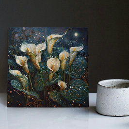 Klimt Golden Calla Lilies Symbolisme Art Nouveau C Tegeltje