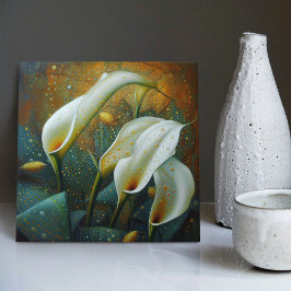 Klimt Golden Calla Lilies Symbolisme Art Nouveau C Tegeltje