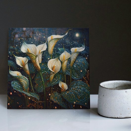 Klimt Golden Calla Lilies Symbolisme Art Nouveau C Tegeltje