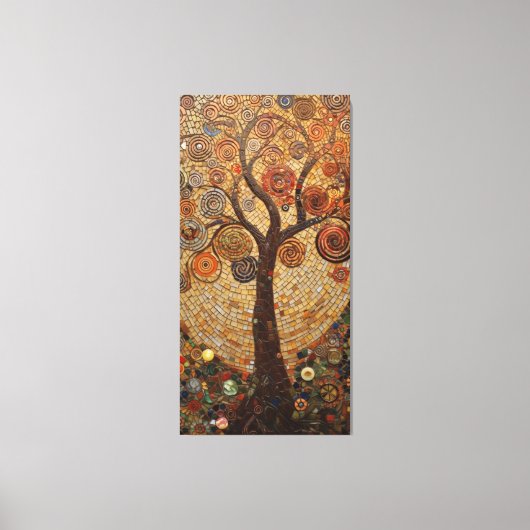 Klimt Golden Tree Abstract Art Nouveau Can Canvas Afdruk (Voorkant)