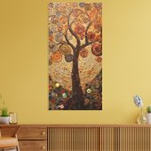 Klimt Golden Tree Abstract Art Nouveau Can Canvas Afdruk (Insitu (Woonkamer))