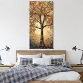 Klimt Golden Tree Abstract Art Nouveau Can Canvas Afdruk (Insitu (Slaapkamer))