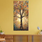 Klimt Golden Tree Abstract Art Nouveau Can Canvas Afdruk (Insitu (Woonkamer))