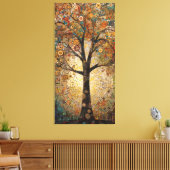 Klimt Golden Tree Abstract Art Nouveau Can Canvas Afdruk (Insitu (Woonkamer))