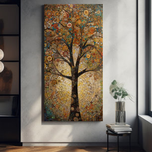 Klimt Golden Tree Abstract Art Nouveau Can Canvas Afdruk